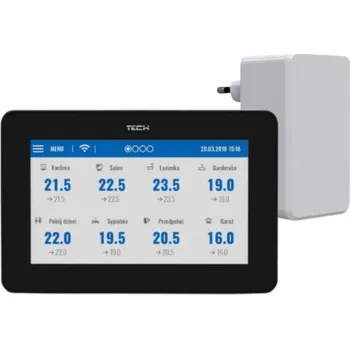 LED páska Tech M-9T drátový ovládací panel pro pásek l-9R (povrchová montáž, barevný displej), černý STM9TBK