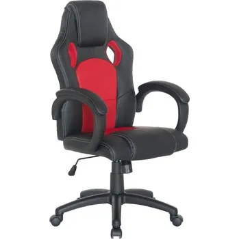 Ergonomická kancelářská židle, červeno-černá