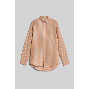 Pánská košile KOŠILE GANT REG ARCHIVE OXFORD CHECK SHIRT CORAL APRICOT