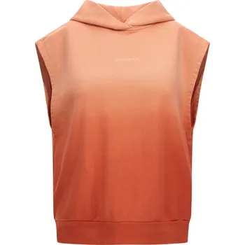 Dámská mikina MIKINA WOOLRICH DIP DYE SLEEVELESS HOODIE CORAL SAND