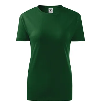 MALFINI Základní bavlněné dámské tričko Malfini 145 g/m Barva: Zelená lahvová, Velikost: M