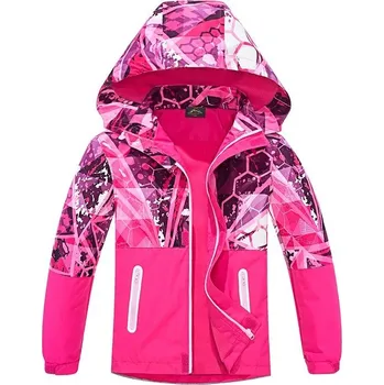 Dětská móda DÍVČÍ ŠUSŤÁKOVÉ BUNDY S FLEECEM B2992R Velikost: 140, Barva: Růžová