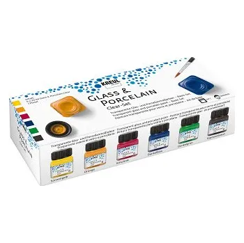 Speciální výtvarná barva Sada barev na sklo a porcelán Kreul 6ks (Sada barev na sklo a porcelán Kreul 6ks)