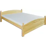 Dřevěná masivní postel 200x200 cm DN103 borovice masiv