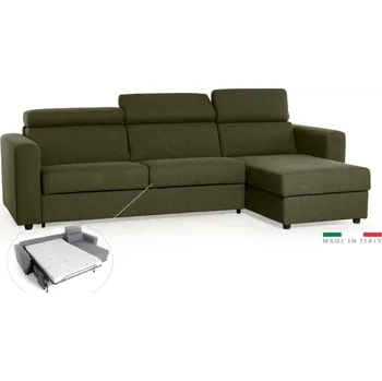 Sedací souprava Rohová sedací souprava TAVOLA s rozkladem na každodenní spaní, zelená (penelope 10)