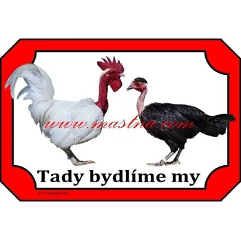 Cedulka drůbež holokrčka - Bez samolepicí vrstvy