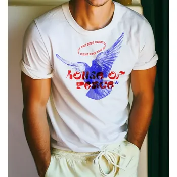 Pánské tričko House Of Peace cotton T-shirt - White - 2XL