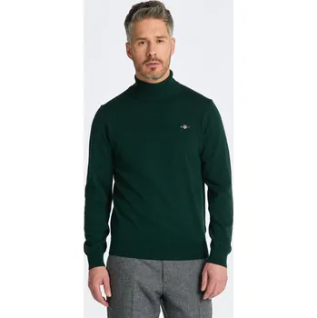 Pánský svetr ROLÁK GANT CTN/WO ROLLNECK TARTAN GREEN