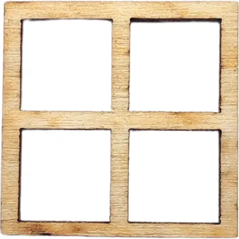 Překližka Výřez z překližky, OKÝNKO č:4, 2,2 cm, 4ks/bal.