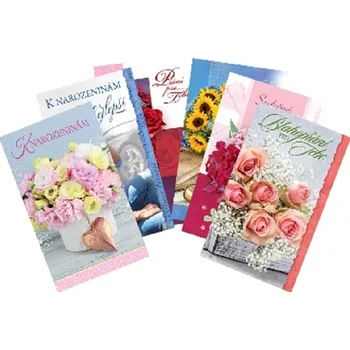 MEZUZA Přání " E " srdečné s kapsou ,balení 5 ks Mezuza