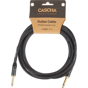 Audio kabel Cascha Professional Line Guitar Cable, Straight, Black, 3 m + prodloužená záruka 3 roky