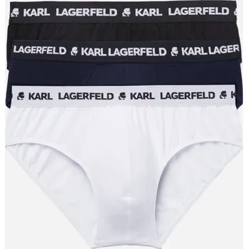 Kalhotky SPODNÍ PRÁDLO KARL LAGERFELD LOGO BRIEFS SET 3-PACK BLACK/WHITE/NAVY