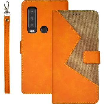 Pouzdro na tablet VSECHNONAMOBIL 87151 IDEWEI TWO-COLOR Peněženkové pouzdro pro CAT S75 oranžové