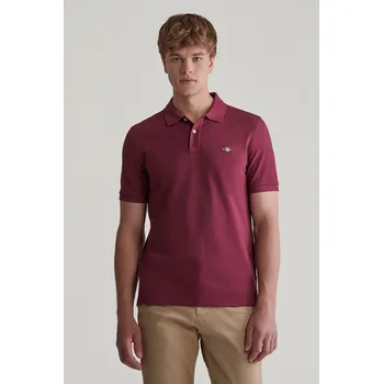 Pánské oblečení POLOKOŠILE GANT REG SHIELD SS PIQUE POLO WINE RED