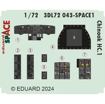 Plastikový model Eduard 1/72 Chinook HC.1 SPACE (AIRFIX)