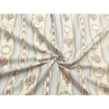 HEDVA ČESKÝ BROKÁT Luxusní brokát 160 ONDRET KOŠ V PRUHU ecru | R17