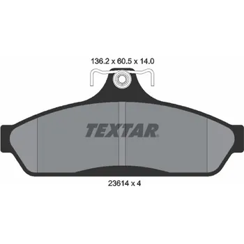 Brzdová destička Sada brzdových destiček, kotoučová brzda TEXTAR 2361401