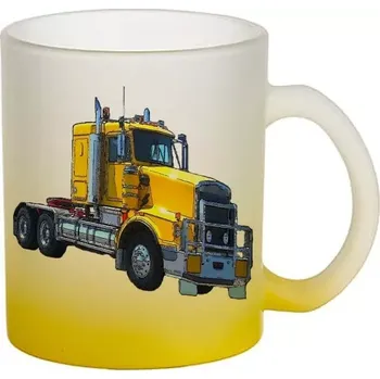Mack II skleněný hrnek nákladní auto (hrneček s tahačem matné sklo TRUCK)
