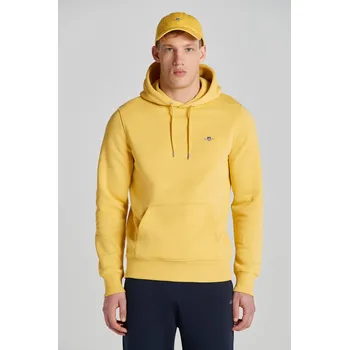 Pánská mikina MIKINA GANT REG SHIELD HOODIE PARCHMENT YELLOW