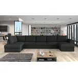 Rohová sedačka do U s úložným prostorem TUCSON 2 - černá, levý roh