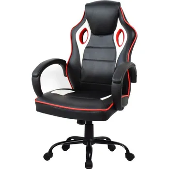 Herní kancelářská židle s naklápěcím mechanismem, černá