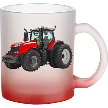 Massey Ferguson 8670 skleněný hrnek traktor (hrneček s traktorem matné sklo )