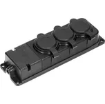 Prodlužovací zásuvka bez kabelu, 3 zásuvky, IP44 OR-AE-13166