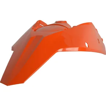 POLISPORT ZADNÍ BLATNÍK KTM SX 125/250 '07-'10; EXC 125/200/250/300 '08-'11 BARVA ORANŽOVÁ (S UCHYCENÍM SVĚTLA)