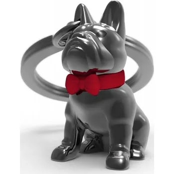 MTM Klíčenka s buldočkem s červeným motýlkem