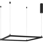 Stmívatelný LED lustr Eterna Nova Luce Varianta: 40 W, 3000 K, 3000 lm, 750 x 750 x 30 mm, černá