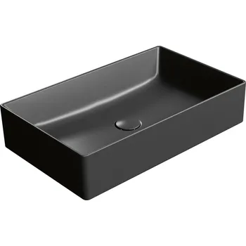 GSI KUBE X keramické umyvadlo na desku, 60x37cm, černá mat, 945326