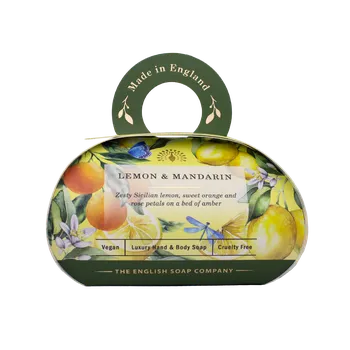 Mýdlo English Soap Company Lemon & Mandarin Tuhé mýdlo, 260 g
