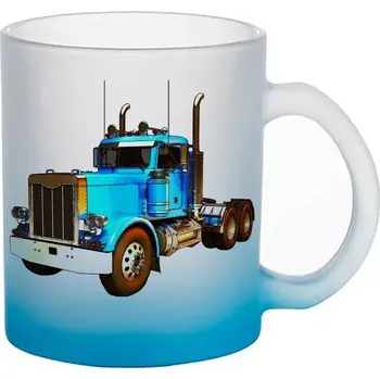 Kenworth II skleněný hrnek nákladní auto (hrneček s tahačem matné sklo TRUCK)