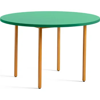 Jídelní stůl HAY Jídelní stůl Two-Colour Ø120, ochre/green mint