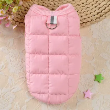 Obleček pro psa Zateplená vesta pro pejsky se zapínáním na cvočky - 4 barvy Barva: Růžová, Velikost: XXL