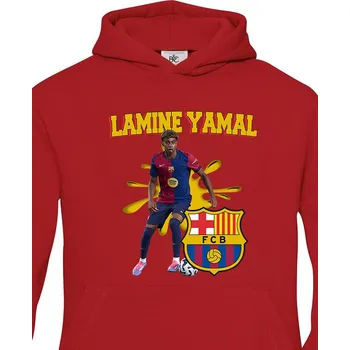 Chlapecká mikina Dětská mikina Lamine Yamal, Barva Červená, Velikost 98-104, Canvas Dětská mikina Bezvatriko.cz 2758