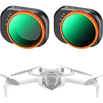 K&F Concept Variable ND Lens Filter Kits For DJI Mini 4 Pro 2 Pack ND2-32 (1-5 Stops)+ND32-512