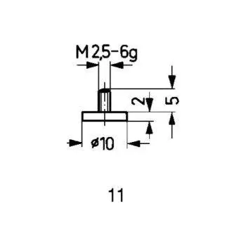 Úhloměr Měřicí snímač ocel typ 11/10,0mm käfer 573/11
