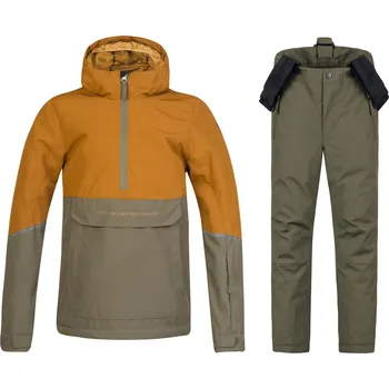 Dívčí bunda Dětský lyžařský komplet Jumy Golden brown/dark olive 134-140 + Akita Burnt olive 134-140