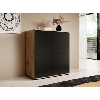 Komoda Komoda Logan 4D - dub Artisan/Černá