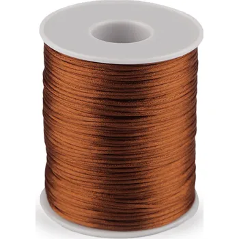 Galanterie Saténová šňůra Ø1 mm, barva 159 hnědá světlá