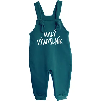 Dětské rostoucí lacláče - Malý výmyslník, Barva látky zelená, Střih Dětský, Velikost 80-86