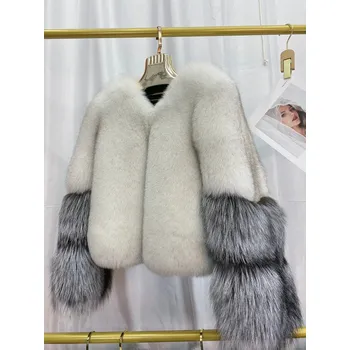 Dámská parka Luxusní kožich pravá liška Velikost: 3XL, Barva (Varianta): 5