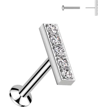 Piercing Šperky4U Labreta - PUSH IN piercing do brady - LB048-1206