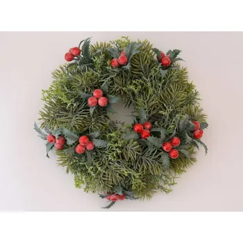 Věnec Věnec s jeřabinami nezdobený prům. 25 cm