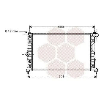 Motor automobilu Chladič, chlazení motoru VAN WEZEL 47002037