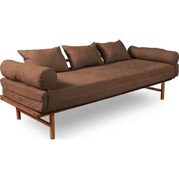 Pohovka Rozkládací pohovka LE MAR 03 201 cm z masivu/hnědá