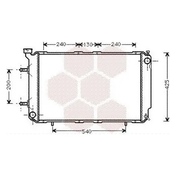 Motor automobilu Chladič, chlazení motoru VAN WEZEL 51002032