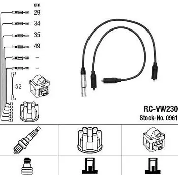 Zapalovací kabel Sada kabelů pro zapalování NGK 0961