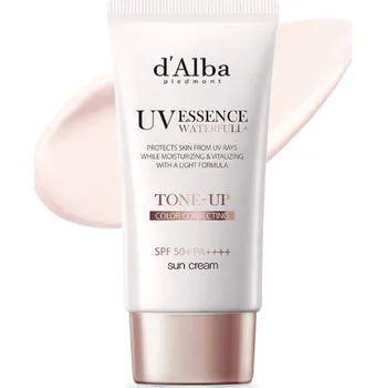 Přípravek na opalování D´ALBA D'ALBA - UV ESSENCE WATERFULL TONE - UP SUN CREAM - Jemný tónovací ochranný krém SPF 50+ PA++++ 50 ml